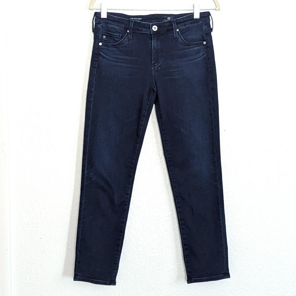 AG Adriano Goldschmied The Stilt Crop Cigarette Jeans Sz 27R Dark Wash Low Rise